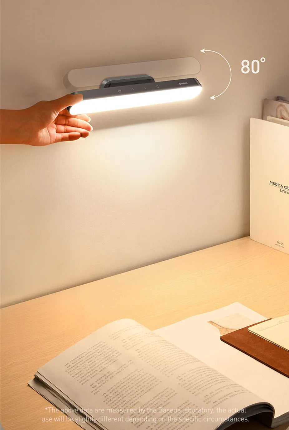 Baseus Night Light Hanging Magnetic LED Table Lamp Stepless Dimming Desk Lamp Rechargeable For Cabinet Bedroom Kitchen Light