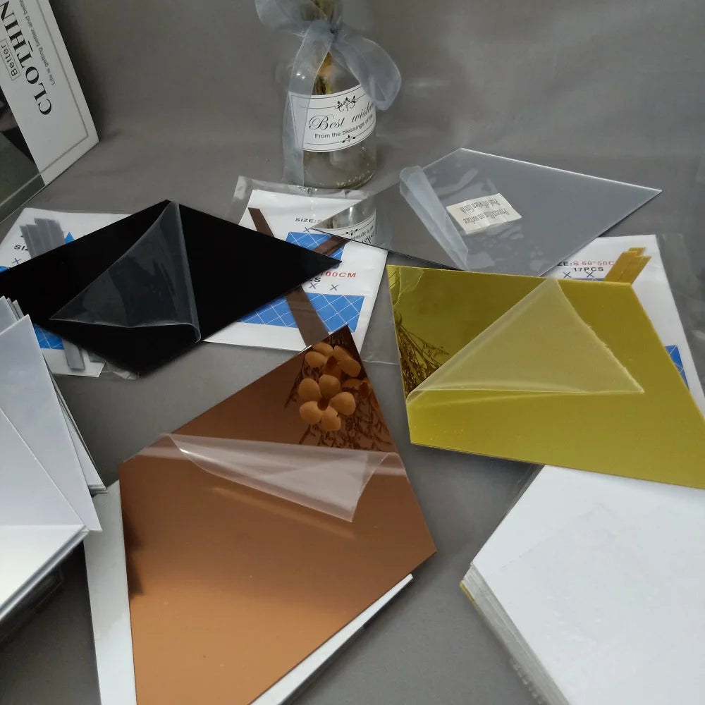 10/17/32/58pcs 3D Mirror Stickers Acrylic Triangles Self-adhesive Diamonds DIY Wall Mirror Stickers for Living Room Home Decor