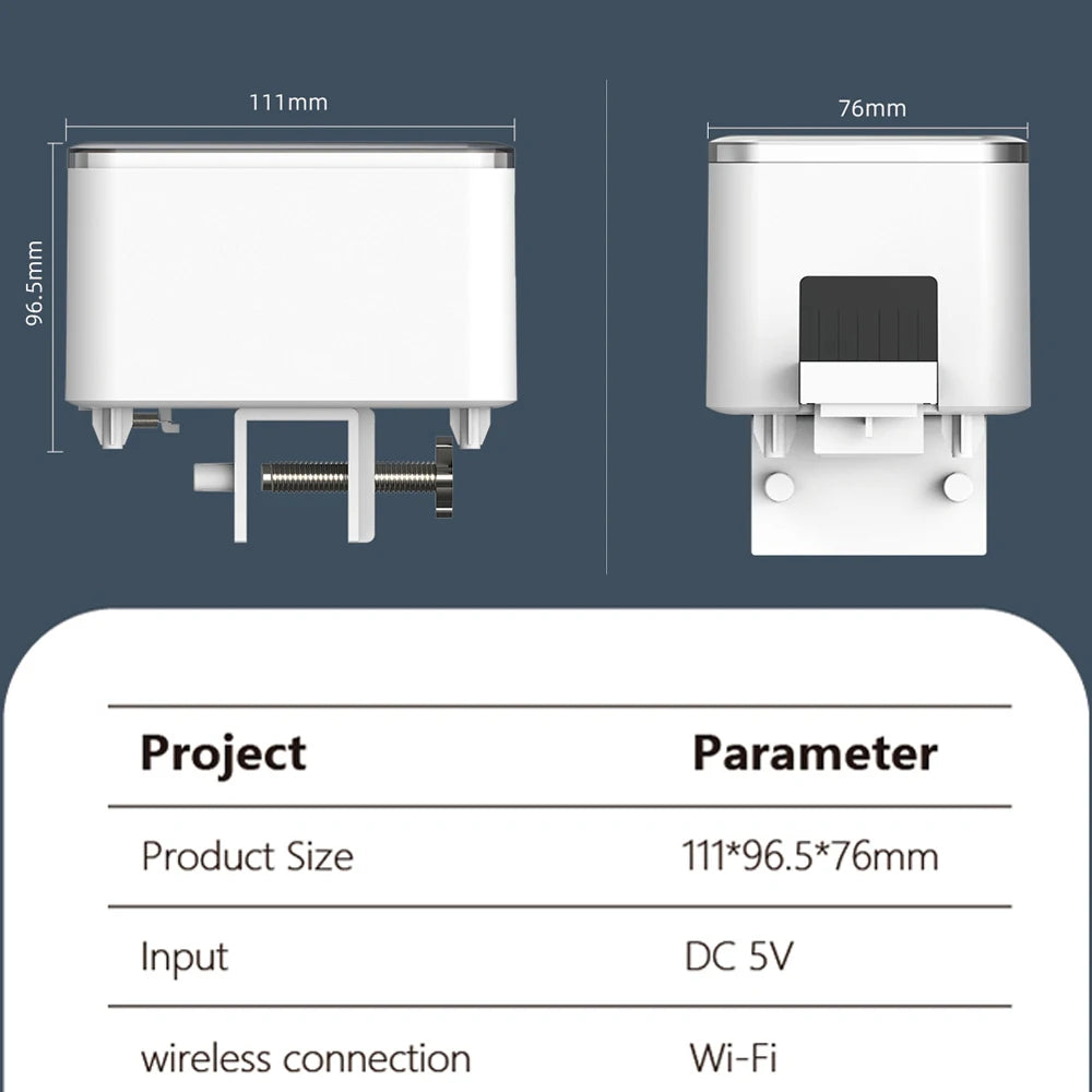 WiFi Smart Automatic Feeder Aquarium Goldfish Timing Feeder 100ML Large Capacity APP Control Feeding Records Remind Fish Feeder