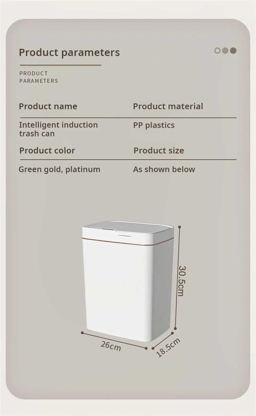 Smart Bathroom Trash Can Automatic Bagging Electronic Trash Can White Touchless Narrow Smart Sensor Garbage Bin Smart Home