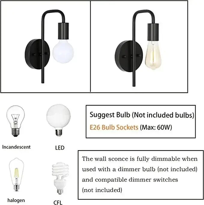 Nordic Bend Pipe Wall Lamp Iron Gold/Black Wall Decor Living Room Bedroom Shop Coffee Shop Bedside Lamp E27 Interior Lighting