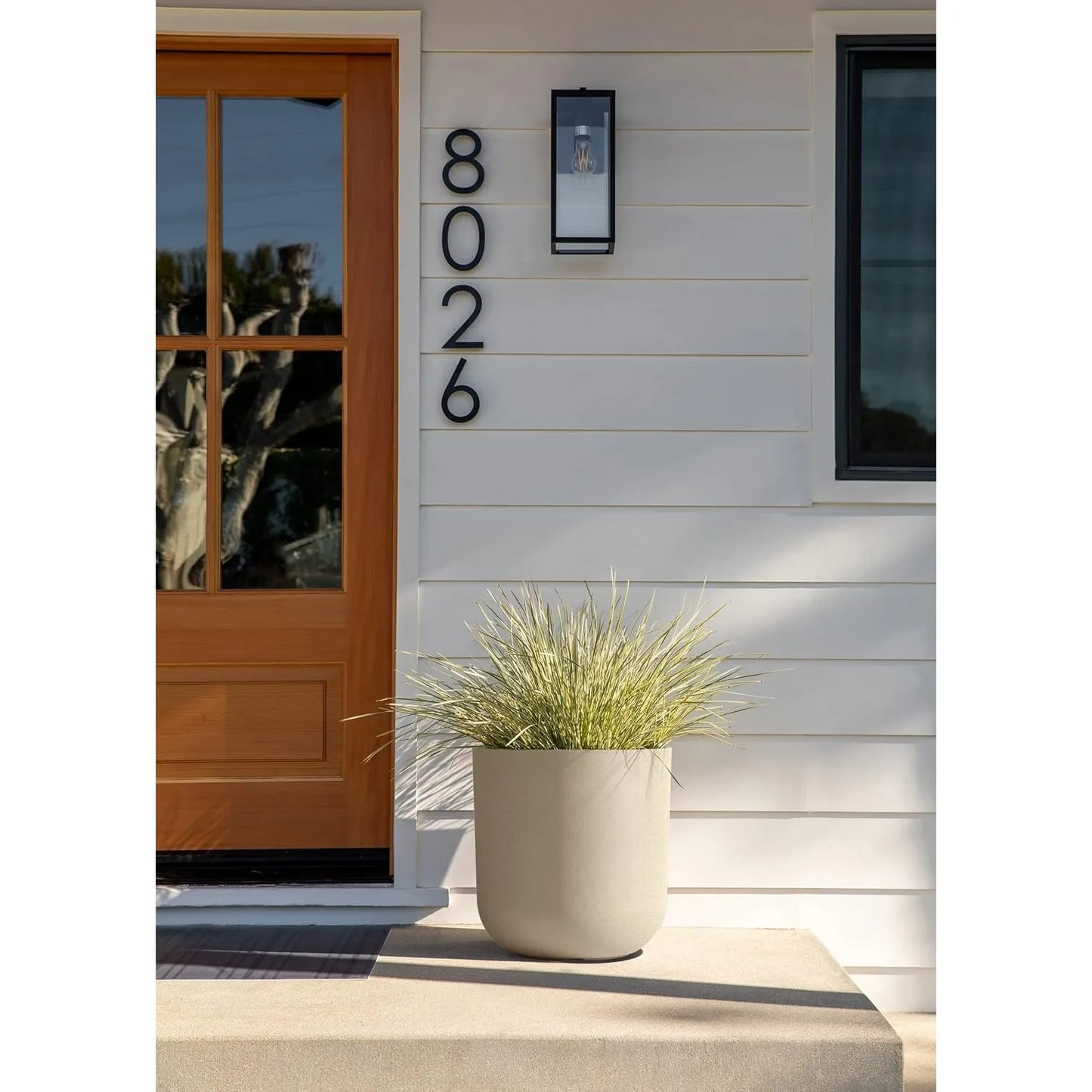 Round Lima Plastic Planter Pots for Indoor/Outdoor Garden Use,Sand Color,Made from a plastic-stone composite(15x15x15.25 inches)