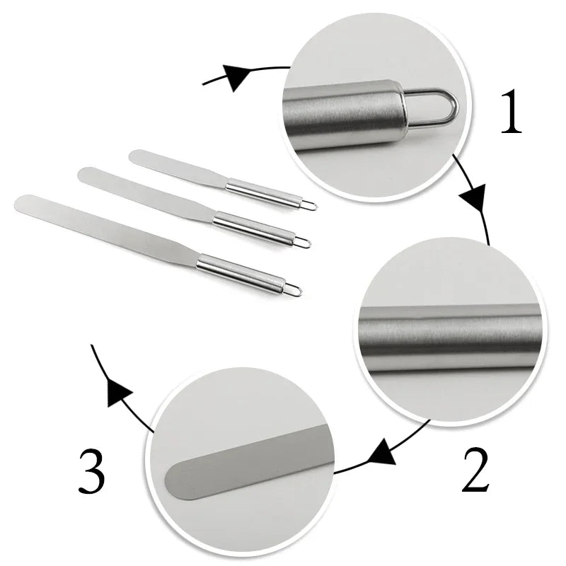 Stainless Steel Baking & Pastry Tools Portable Cream Spatula Cake Butter Kitchen Pastry Cake Decoration Tools Kitchen Gadgets