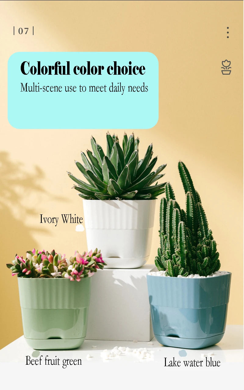 Nordic Simple Imitation Ceramic Resin Plastic Large Flower Pot Gardening Planting Pot