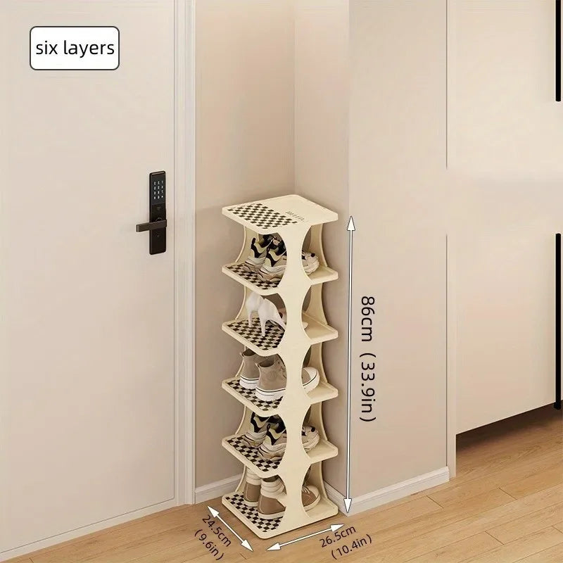 1pc Multi-Layer Shoe Rack for Entryway, Living Room, Bedroom, Dormitory, and Rental House - Easy-to-Install and Detachable Shoe