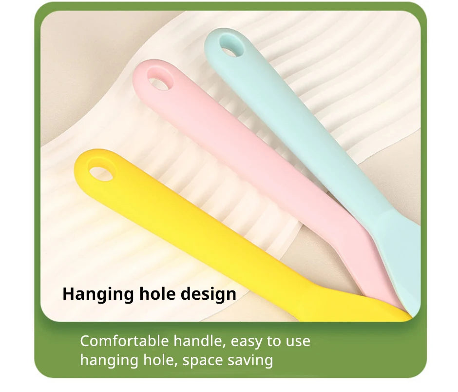 7 Color Silicone Frying Shovel Non-stick Surface Kitchen Pancake Fried Egg Transfer Shovel Steak Shovel Kitchen Baking Tools