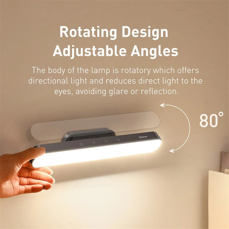 Baseus Night Light Hanging Magnetic LED Table Lamp Stepless Dimming Desk Lamp Rechargeable For Cabinet Bedroom Kitchen Light