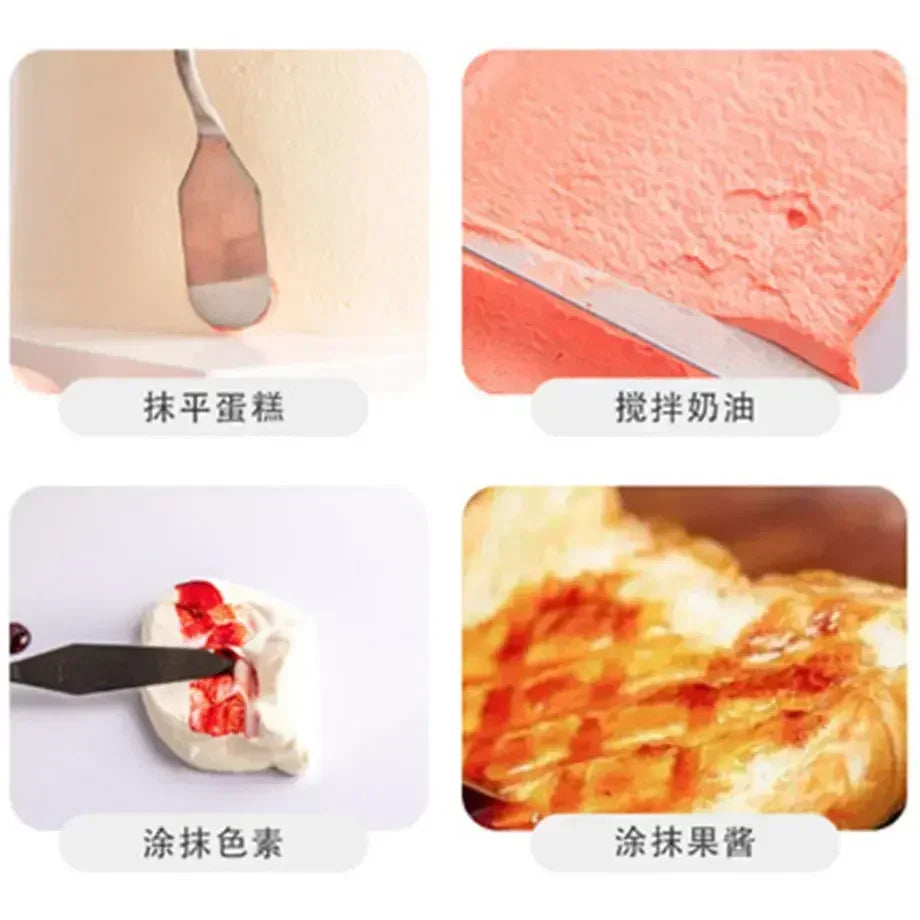 1/2pc Cake Spatula Stainless Steel Butter Cream Smoother Scraper Cream Knife Cake Baking Oil Painting Shovel Kitchen Baking Tool