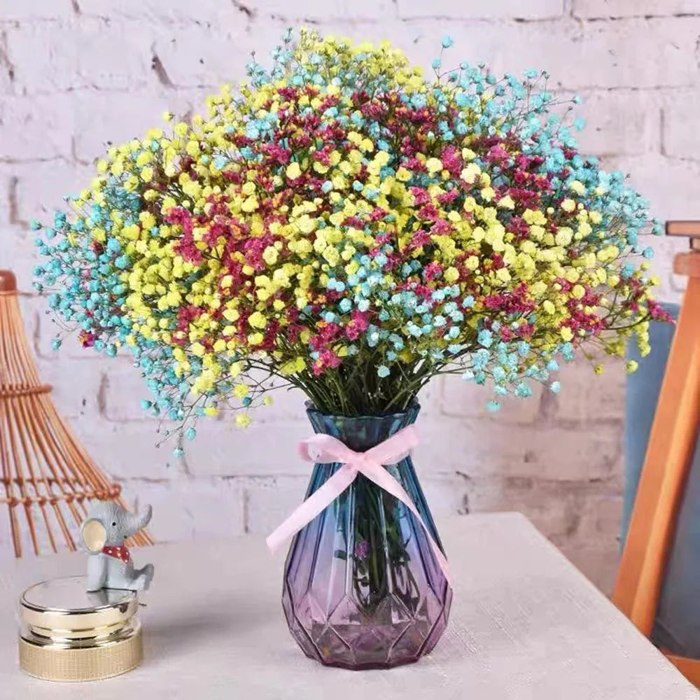 80g Natural Dried Gypsophile Flower Wedding Decoration Arrangement Baby Breath Preserved Flowers Bouquet Hoom Christmas Decor