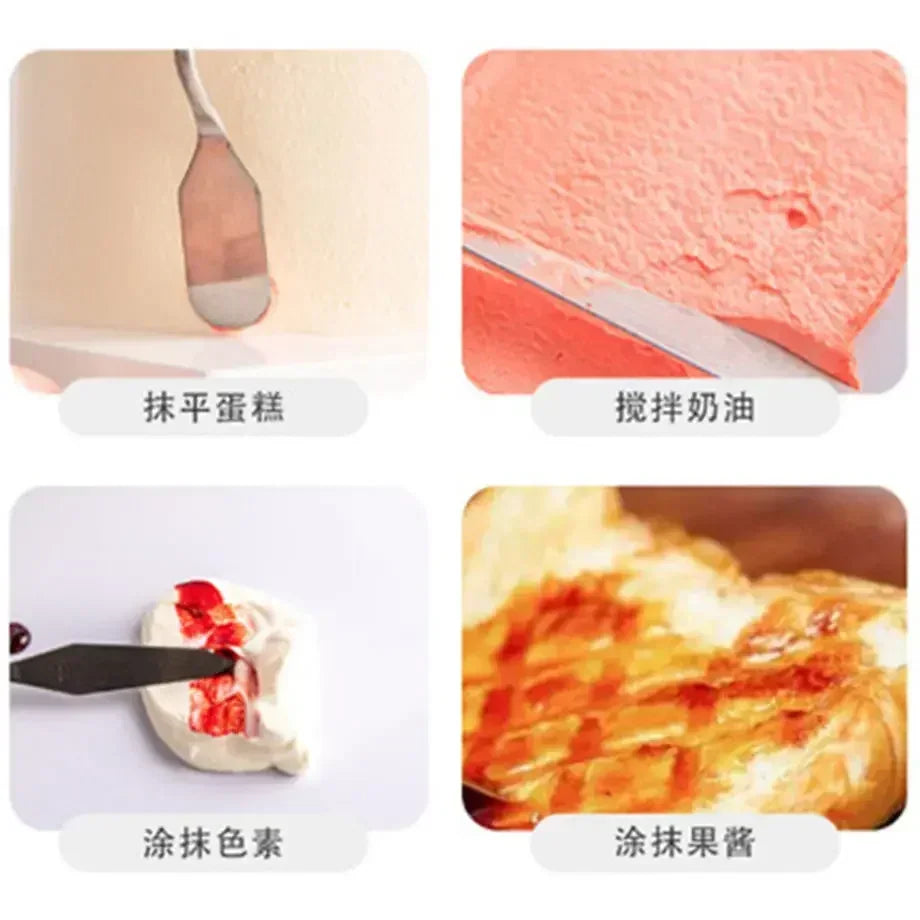 1/2pc Cake Spatula Stainless Steel Butter Cream Smoother Scraper Cream Knife Cake Baking Oil Painting Shovel Kitchen Baking Tool