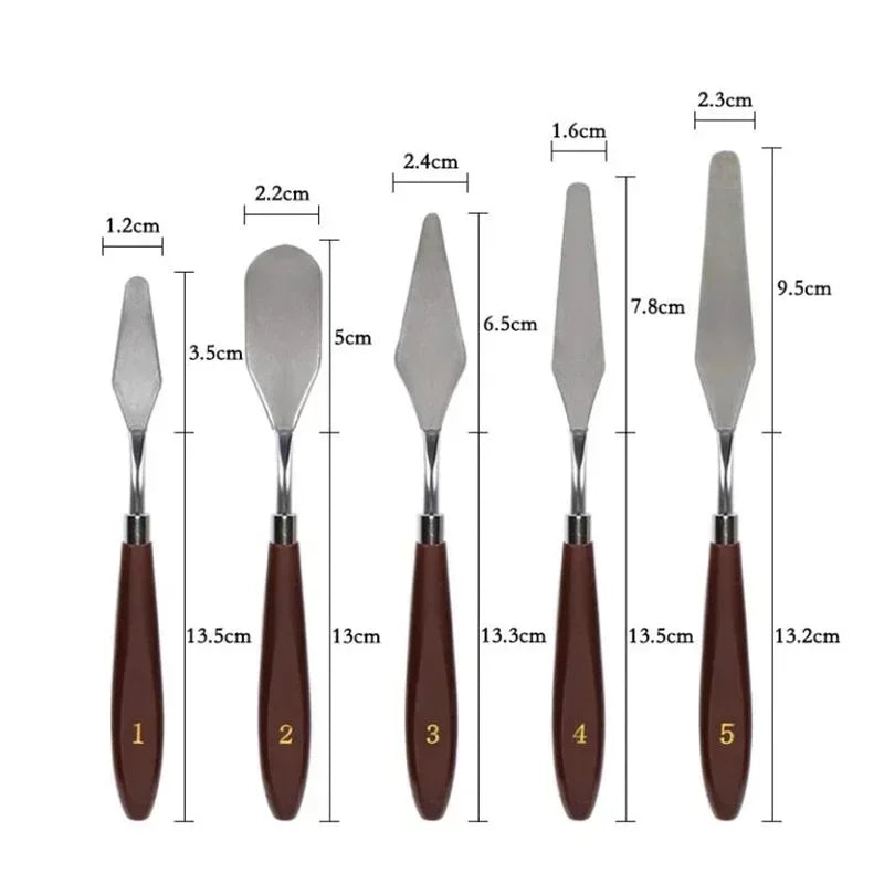 1/2pc Cake Spatula Stainless Steel Butter Cream Smoother Scraper Cream Knife Cake Baking Oil Painting Shovel Kitchen Baking Tool