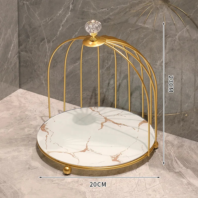 Vanity Desktop Storage Boxes Makeup Supplies Washstand Birdcage