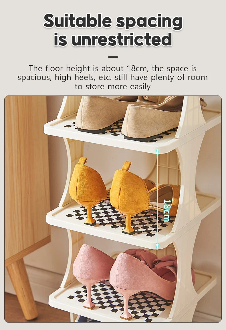 1pc Multi-Layer Shoe Rack for Entryway, Living Room, Bedroom, Dormitory, and Rental House - Easy-to-Install and Detachable Shoe