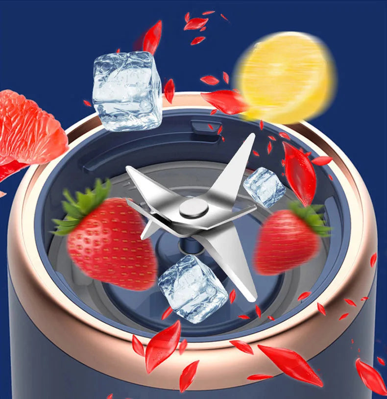 2024 New Portable USB Fresh Fruit Juice Blender Mini Mixer Electric Juicer Machine Smoothie Maker Blender Cup Bottle