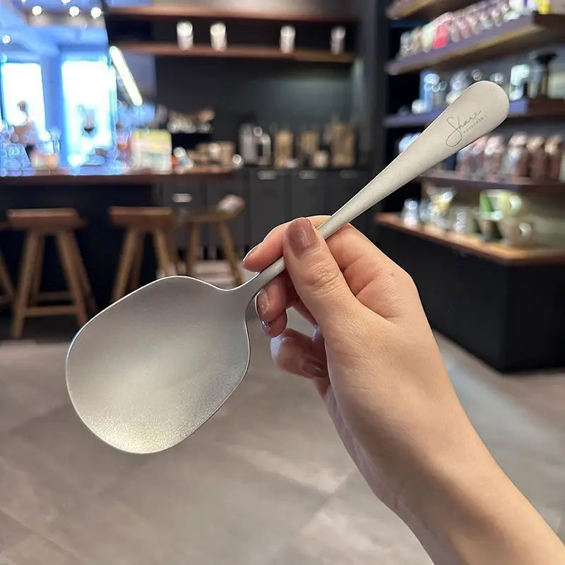 Snow Flower 304 Stainless Steel Spoon, Thickened Tableware, Nordic Soup Scoop, Restaurant Meal Spoon, Simplicity Household Kitch