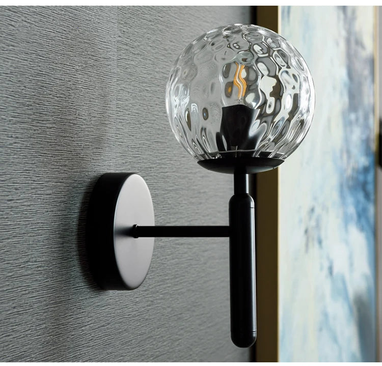 Nordic Modern Wall Lamp Bedroom Beside Glass Ball LED Wall Lights Wandlamp Bathroom Mirror Stair Lights Aisle Lighting Fixtures