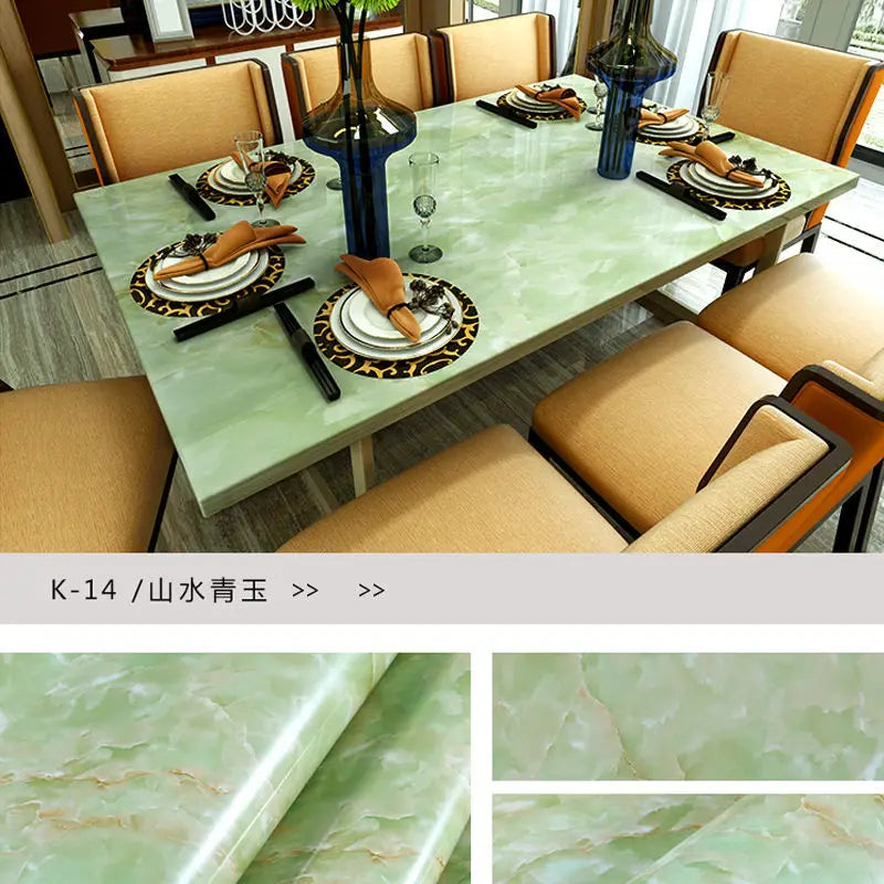 Marble Vinyl Film DIY Self Adhesive Wallpaper Bathroom Kitchen Cupboard Countertops Contact Paper PVC Waterproof Wall Stickers