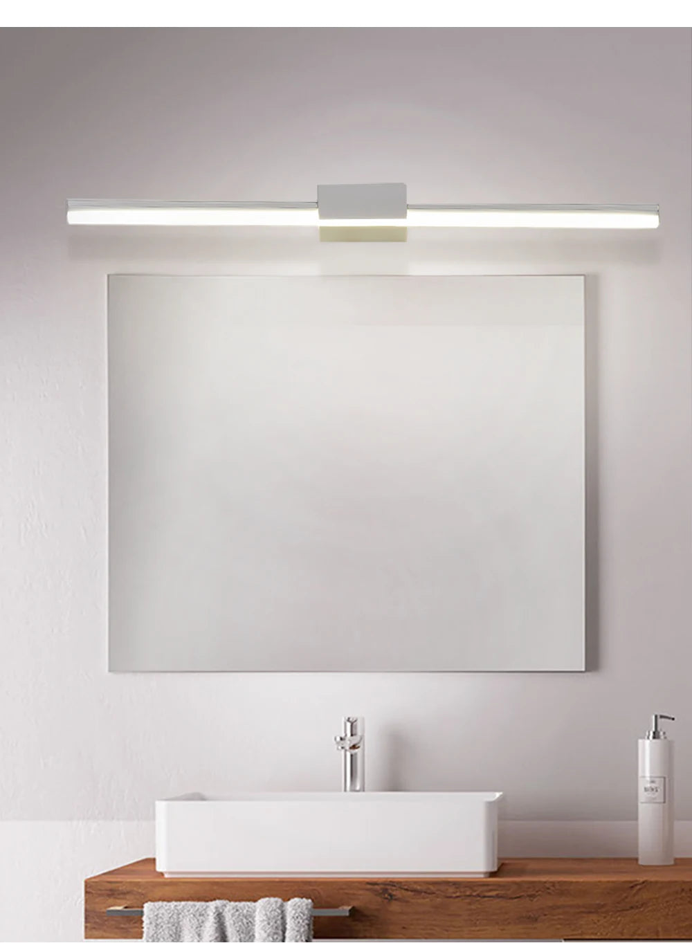 Led Wall Lamp Bathroom Vanity Light 40cm 55cm AC85 - 265V Indoor Modern Wall Sconces Mirror Wall Light Fixtures Black White