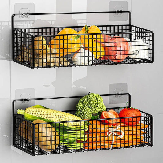 Multifunctional Organiser Toiletries Organiser No-Punch Bathroom Shelf Bathroom Kitchen Wall Mount Storage Rack