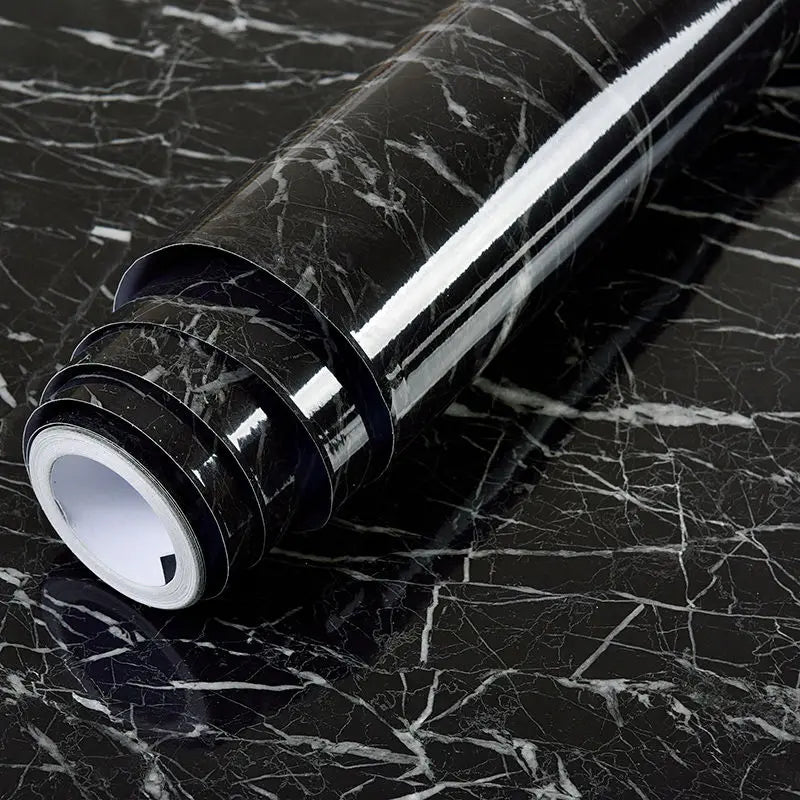 Marble Vinyl Film DIY Self Adhesive Wallpaper Bathroom Kitchen Cupboard Countertops Contact Paper PVC Waterproof Wall Stickers