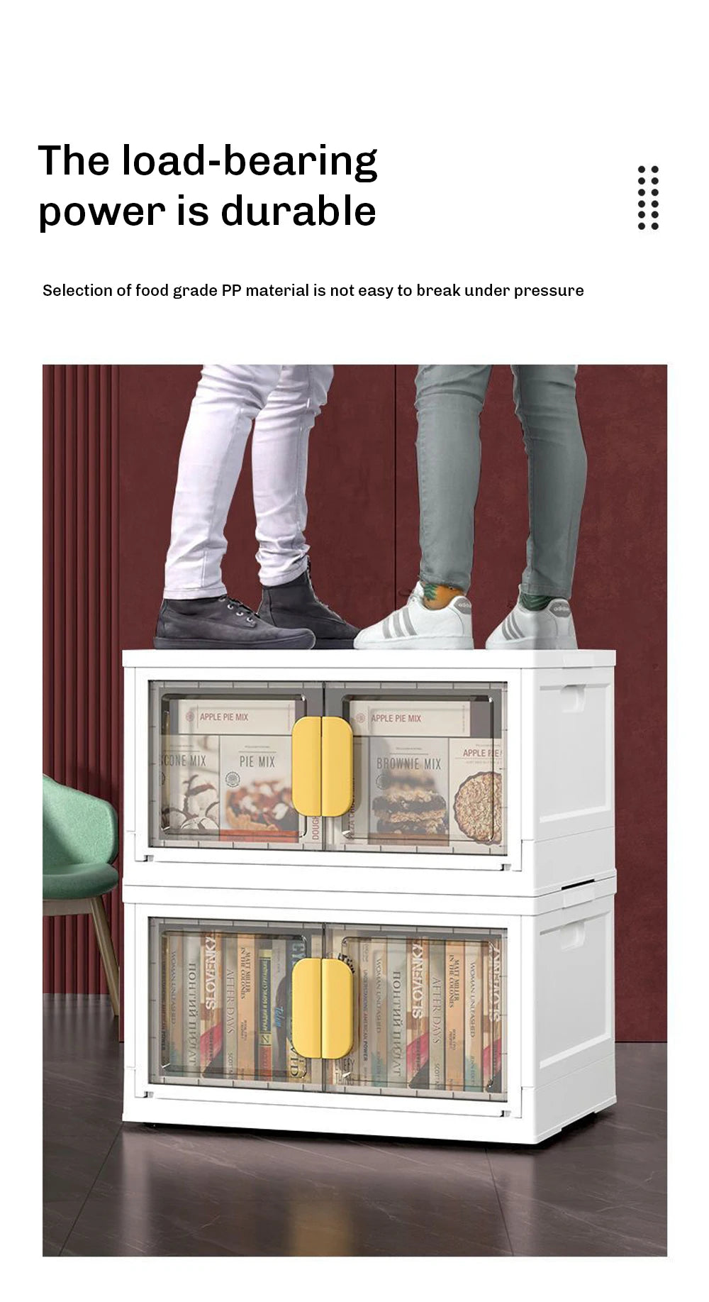 Large Capacity Storage Box Foldable Portable Plastic Clothes Toy Storage Bin Doll Storage Container Home Wardrobe Organizer 1PC