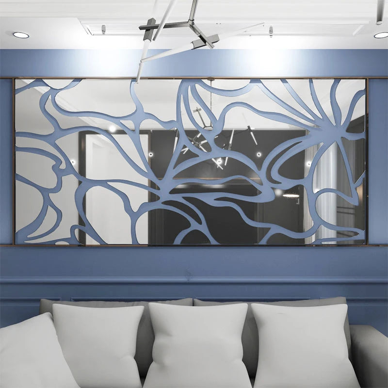 3D Mirror Wall Stickers Irregular Geometric Pattern Vinyl Removable Wall Sticker Decal DIY Home Decoration Art Washable Mirror
