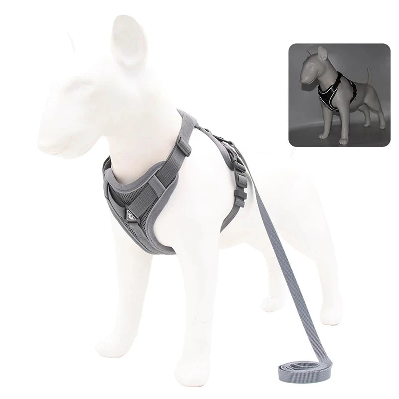 Dog leash Vest pet cat chest strap Reflective breathable cat leash puppy leash