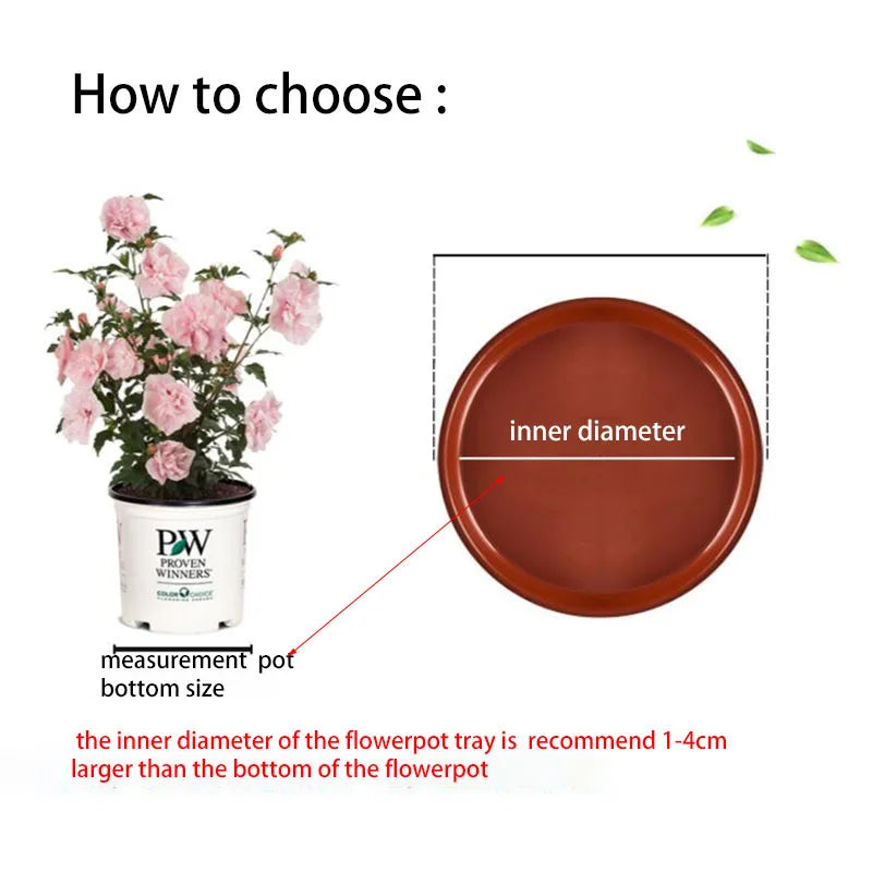50pcs Plastic Garden Flower Pot trays round Plant Saucers Water Tray Base stand gardening indoor Home Garden Supplies outdoor D1