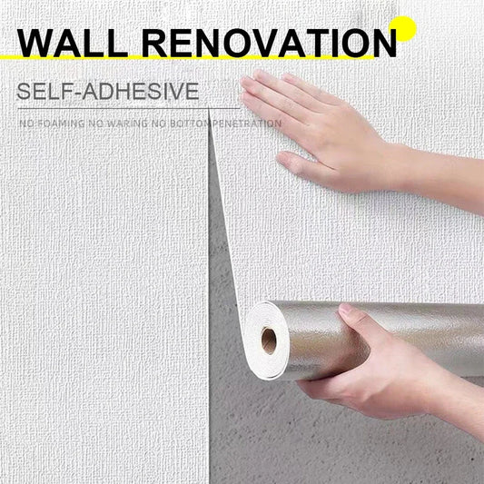 3D Self-Adhesive Linen Waterproof Insulation Wallpaper Refurbished Roughcast Room Wall Decoration Bedroom TV Background Sticker
