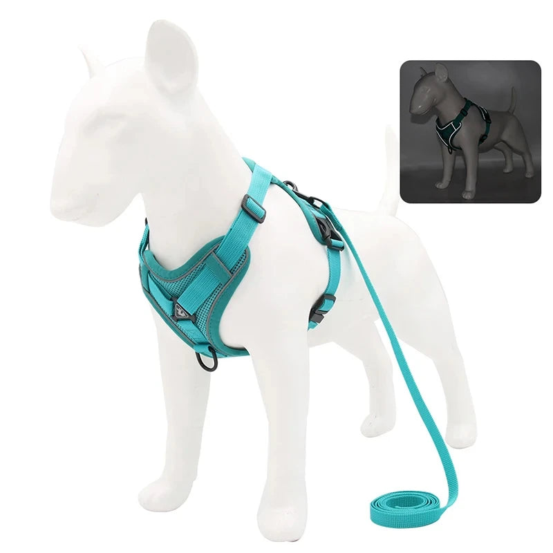 Dog leash Vest pet cat chest strap Reflective breathable cat leash puppy leash