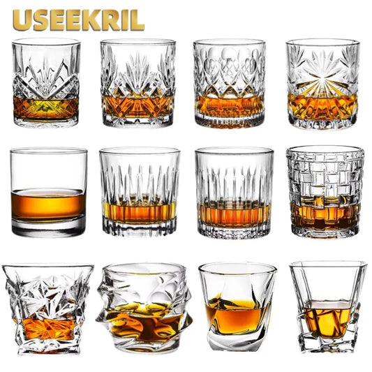 Whiskey Glasses,Engraved Whiskey Glass,Old Fashioned Whiskey Glasses,Classical Scotch Glasses,Perfect Gift for Scotch Lovers