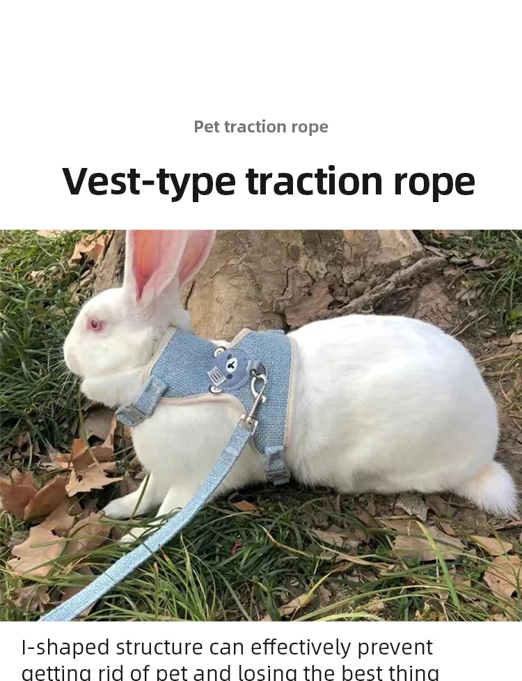 Dog Leash Cute Vest for Small Pets Kittens Undershirt Type Breathable Adjustable Chest Harness Outdoor Walking Pet Supplies