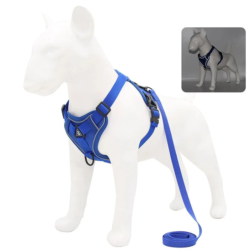 Dog leash Vest pet cat chest strap Reflective breathable cat leash puppy leash