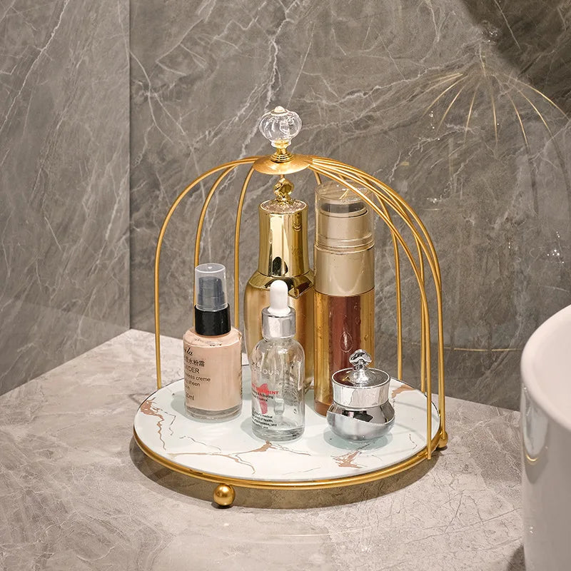 Vanity Desktop Storage Boxes Makeup Supplies Washstand Birdcage