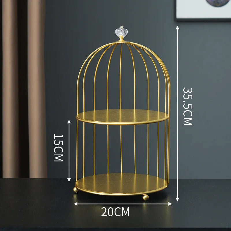 Vanity Desktop Storage Boxes Makeup Supplies Washstand Birdcage