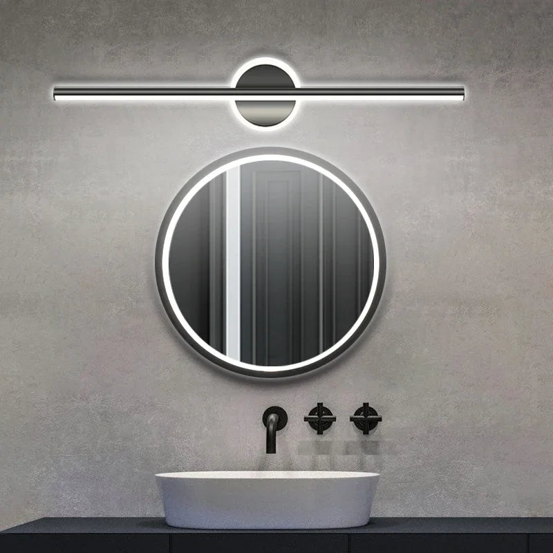 Modern LED Wall Lamps Mirror Light 40CM Black Gold Long Strip Light Bathroom Dressers Toilet Lamp Home Decor LED Lighting Lustre