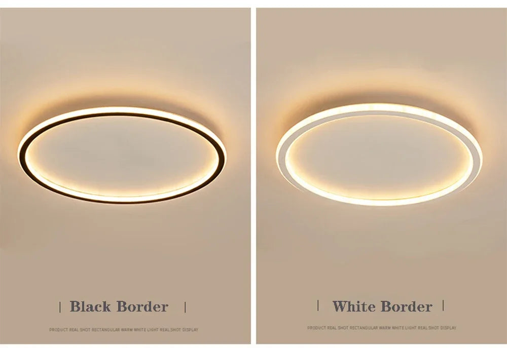 Household LED Ceiling Light 23/30/50/80CM Bedroom Living Room Study Room Super Slim Black White Gold Home Decor Lighting Fixture