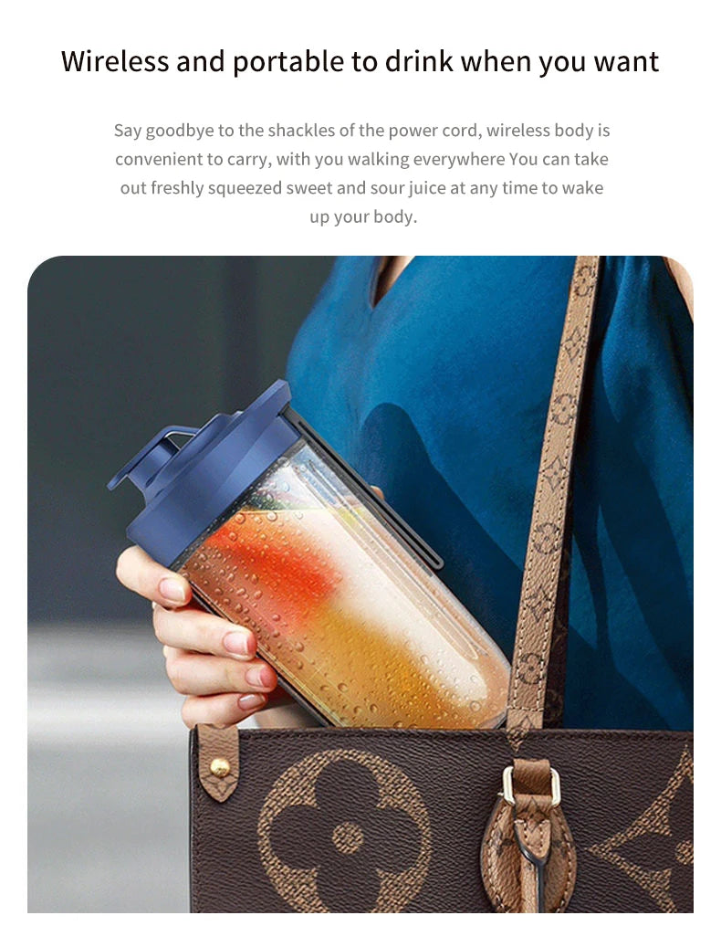 2024 New Portable USB Fresh Fruit Juice Blender Mini Mixer Electric Juicer Machine Smoothie Maker Blender Cup Bottle