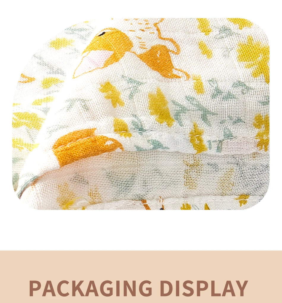 HappyFlute New Print 5Pcs/set 60*60CM Soft Muslin Swaddle Feeding Burp Cloth Newborn Pure Cotton Baby Face&Hand Wash Wipe