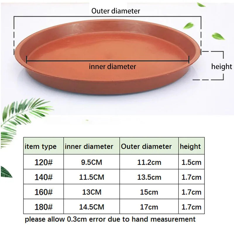 50pcs Plastic Garden Flower Pot trays round Plant Saucers Water Tray Base stand gardening indoor Home Garden Supplies outdoor D1