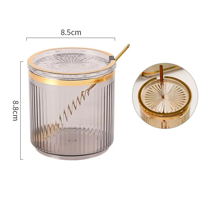 Seasoning Jar With Spoon Household Kitchen Exquisite Seasoning Bottle Storage Jar