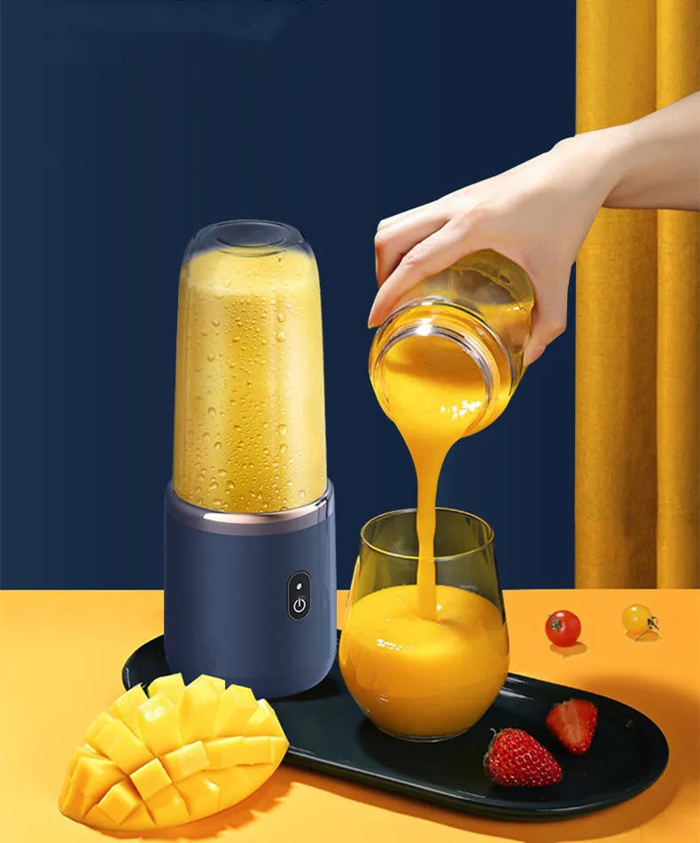 2024 New Portable USB Fresh Fruit Juice Blender Mini Mixer Electric Juicer Machine Smoothie Maker Blender Cup Bottle