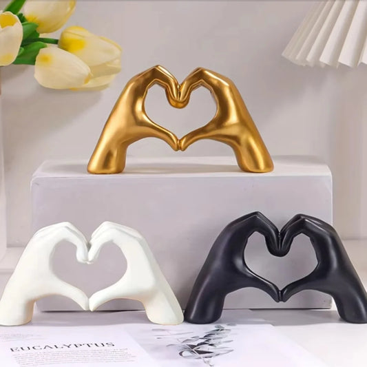 Resin Love Gesture Statues Sculptures Desktop Ornament Sculpture Figurines Nordic Light Luxury Art Crafts Office Home Decoration