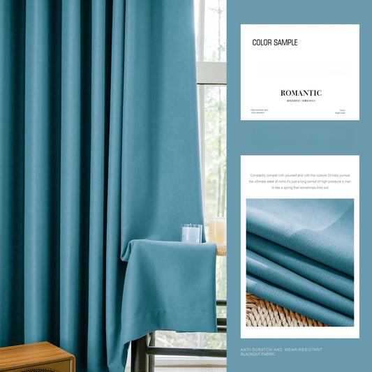 Grey Blackout Curtains Thermal Insulation Cotton Linen Drapes for Bedroom Living Room Sunshade Luxury Custom Window Treatments