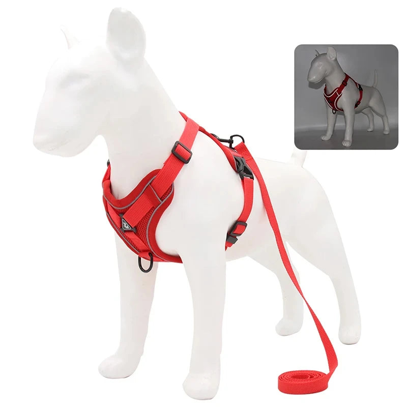 Dog leash Vest pet cat chest strap Reflective breathable cat leash puppy leash