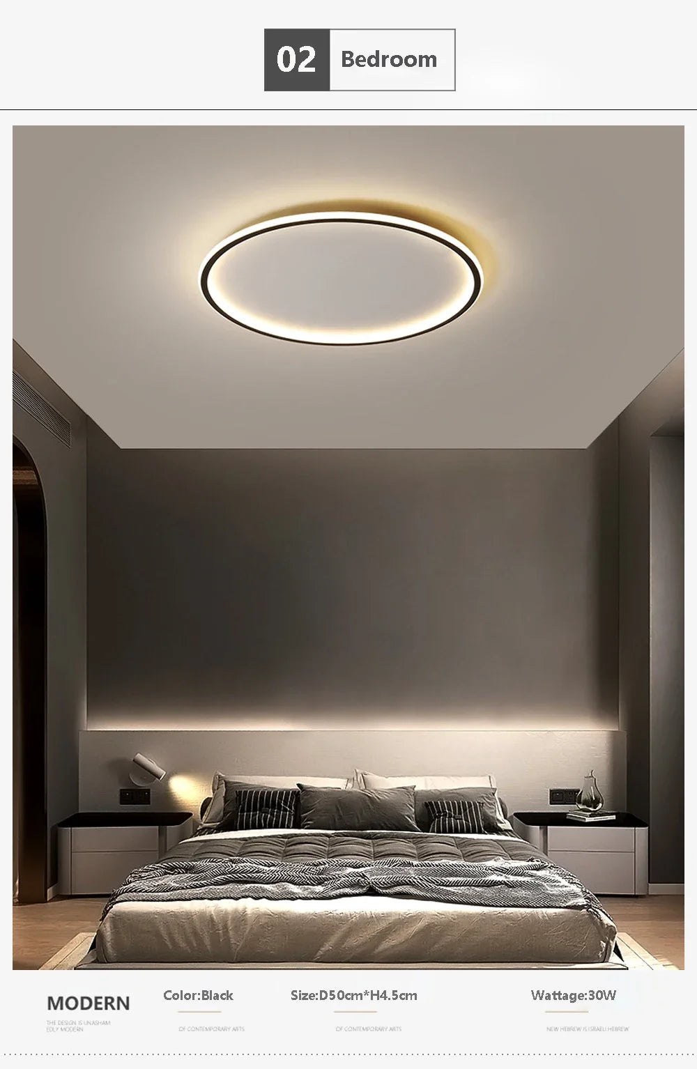 Household LED Ceiling Light 23/30/50/80CM Bedroom Living Room Study Room Super Slim Black White Gold Home Decor Lighting Fixture
