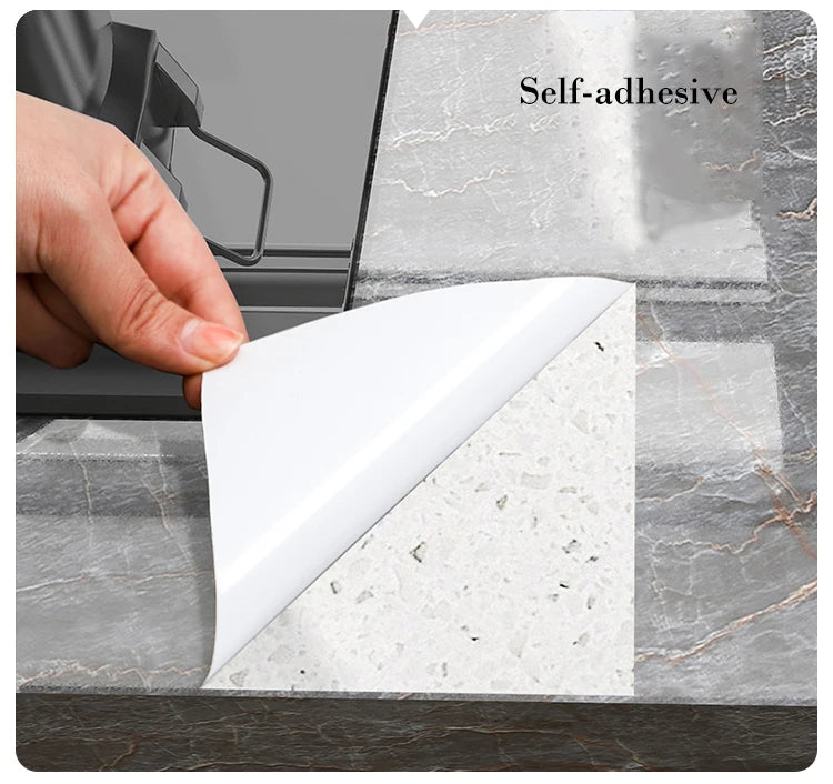40cm Marble Kitchen Oil-Proof Film Stove Waterproof Self-Adhesive Wallpaper Countertop Bathroom Renovation Tile Wall Stickers