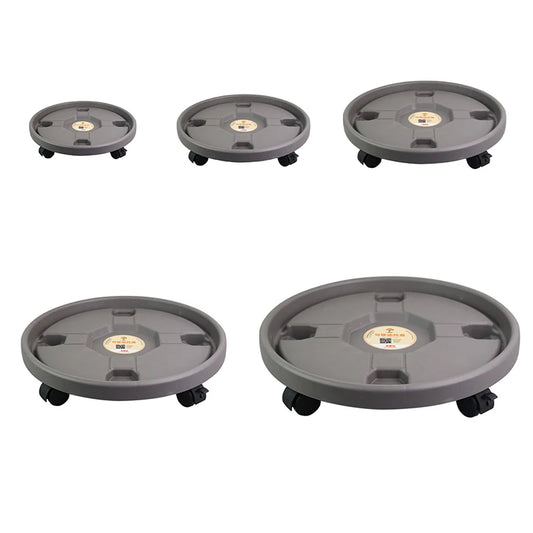 Universal Flower Pot Wheels Round Plastic Tray Heavy Duty Flower Pot Rack Plant Movable Rolling Potted Plant Stand With Rollers