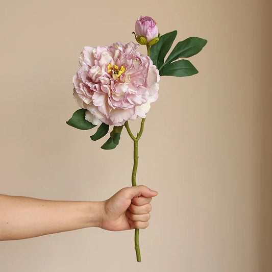 Large Silk Peony Artificial Flowers High Quality Simulation Peony European Style Fake Flowers Bouquet For Wedding Home Decor 1PC