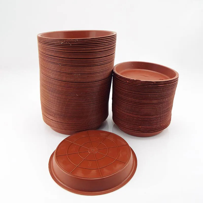 50pcs Plastic Garden Flower Pot trays round Plant Saucers Water Tray Base stand gardening indoor Home Garden Supplies outdoor D1